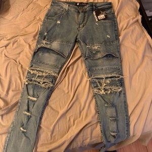 Light Blue Ripped Jeans